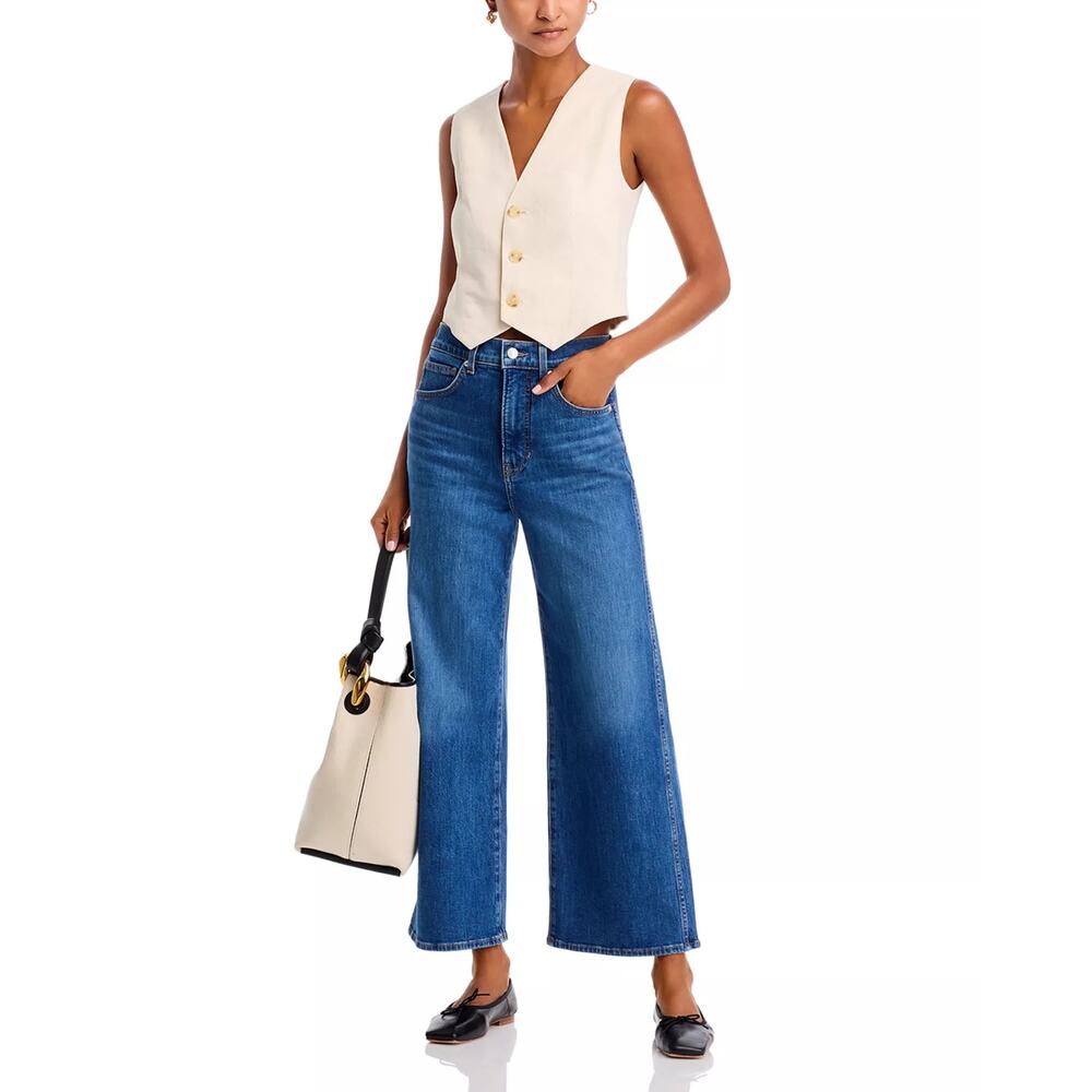 VERONICA BEARD Freddy High-Rise Wide-Leg Jeans - Indigo Rinse Size 26 NWT D0044 - Picture 5 of 6